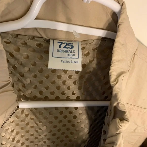Vintage 725 Beige Bomber Utility Cropped Jacket Size Large - Picture 10 of 16